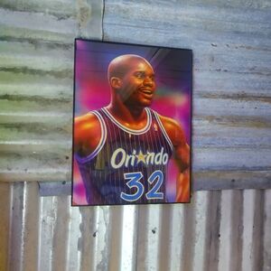 Shaq Orlando Magic Vintage NBA Airbrushed Style Framed Art Print